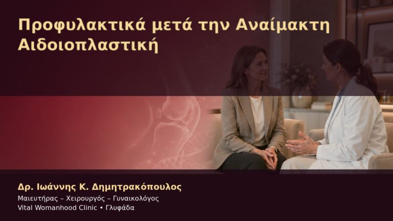 Προφυλακτικά μετά την Αναίμακτη Αιδοιοπλαστική – Δρ. Ιωάννης Κ. Δημητρακόπουλος