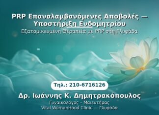 PRP Επαναλαμβανόμενες Αποβολές — Υποστήριξη Ενδομητρίου PRP Γυναικολογίας — Γλυφάδα | Δρ. Ιωάννης Κ. Δημητρακόπουλος