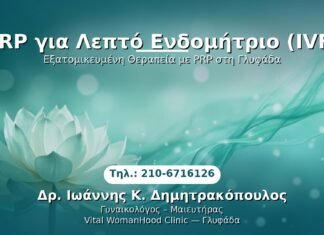 PRP για Λεπτό Ενδομήτριο (IVF) PRP Γυναικολογίας — Γλυφάδα | Δρ. Ιωάννης Κ. Δημητρακόπουλος