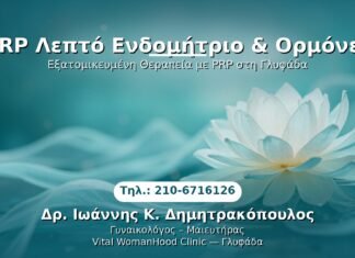 PRP Λεπτό Ενδομήτριο & Ορμόνες PRP Γυναικολογίας — Γλυφάδα | Δρ. Ιωάννης Κ. Δημητρακόπουλος