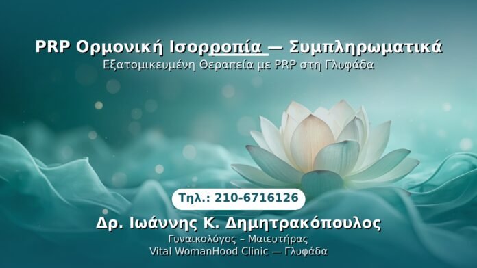 prp-ormoniki-isorropia-sympliromatika-glyfada PRP Γυναικολογίας — Γλυφάδα | Δρ. Ιωάννης Κ. Δημητρακόπουλος