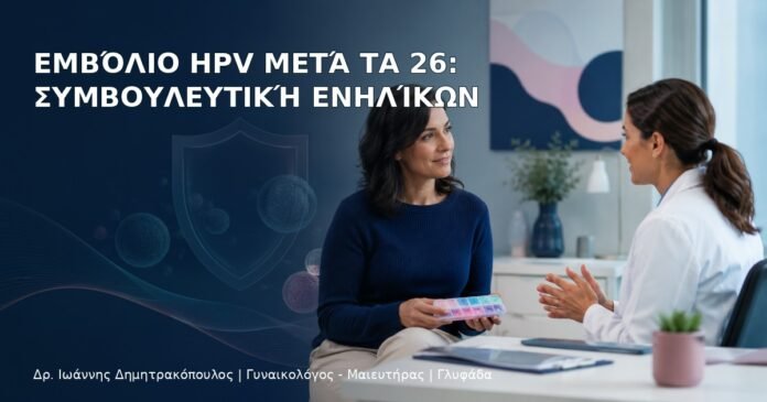 Εμβόλιο HPV μετά τα 26: Συμβουλευτική Ενηλίκων Εμβόλιο HPV μετά τα 26: Συμβουλευτική Ενηλίκων – Δρ. Ιωάννης Δημητρακόπουλος