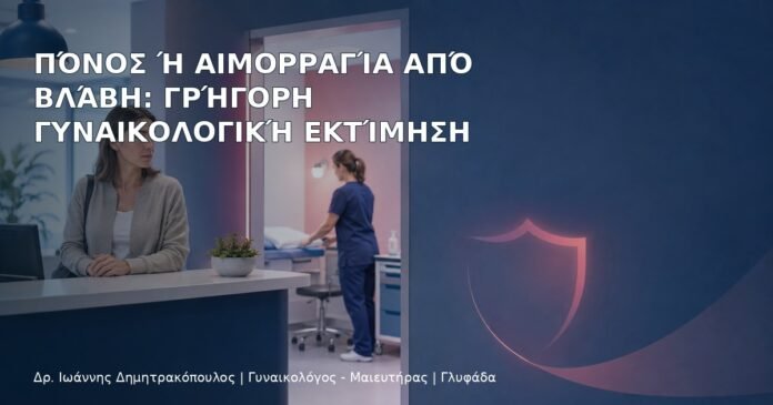 Πόνος ή Αιμορραγία από Βλάβη: Γρήγορη Γυναικολογική Εκτίμηση Πόνος ή Αιμορραγία από Βλάβη: Γρήγορη Γυναικολογική Εκτίμηση – Δρ. Ιωάννης Δημητρακόπουλος