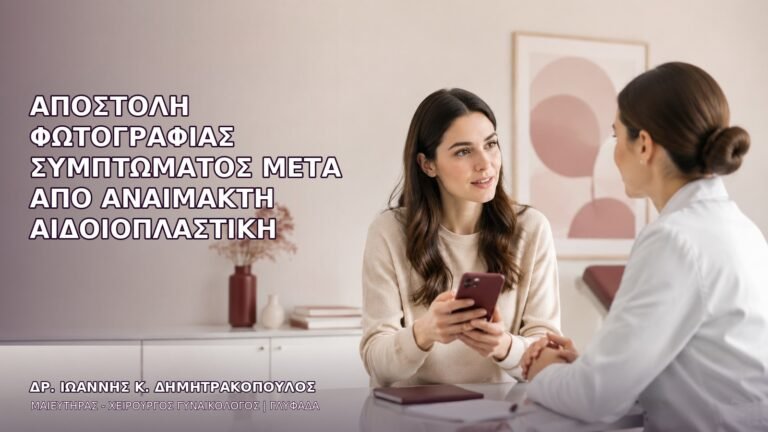Αποστολή Φωτογραφίας Συμπτώματος μετά από Αναίμακτη Αιδοιοπλαστική