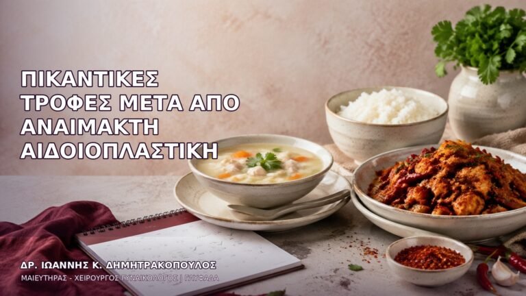 Πικάντικες Τροφές μετά από Αναίμακτη Αιδοιοπλαστική