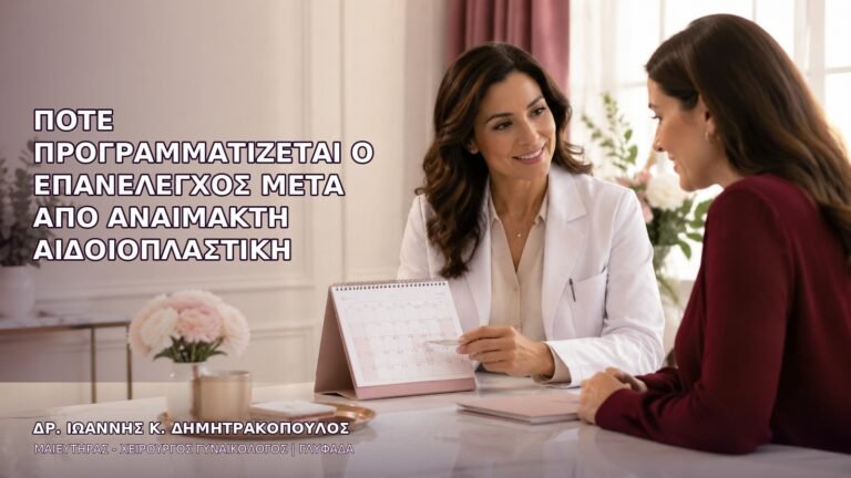 Πότε Προγραμματίζεται ο Επανέλεγχος μετά από Αναίμακτη Αιδοιοπλαστική