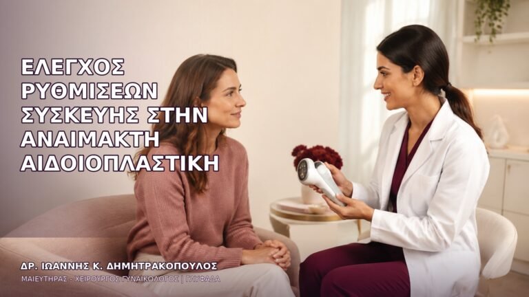 Έλεγχος Ρυθμίσεων Συσκευής στην Αναίμακτη Αιδοιοπλαστική