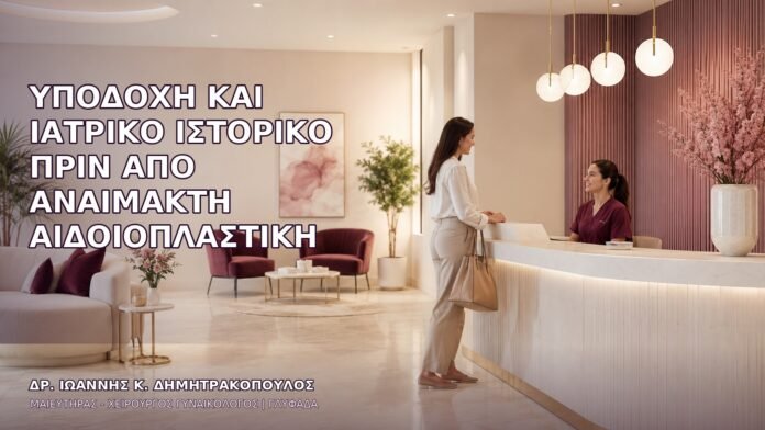 Υποδοχή και Ιατρικό Ιστορικό πριν από Αναίμακτη Αιδοιοπλαστική