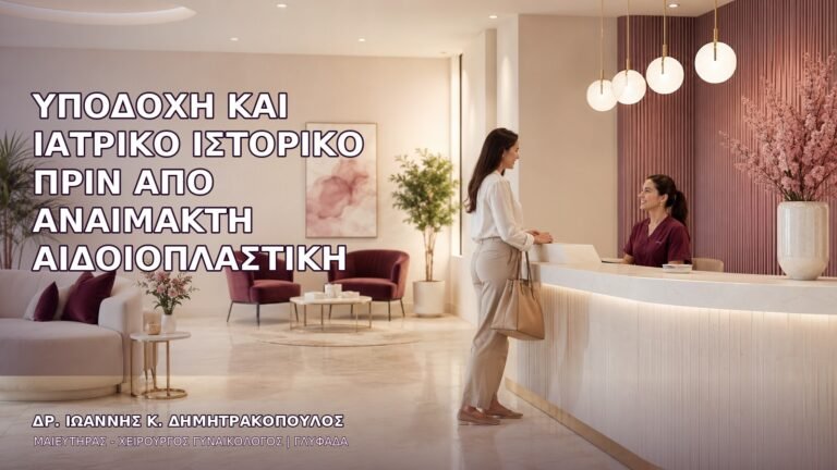 Υποδοχή και Ιατρικό Ιστορικό πριν από Αναίμακτη Αιδοιοπλαστική