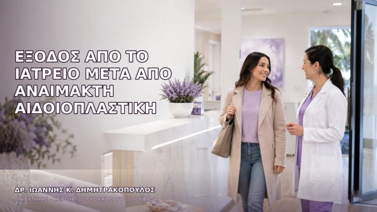 Έξοδος από το Ιατρείο μετά από Αναίμακτη Αιδοιοπλαστική