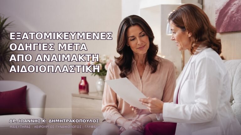 Εξατομικευμένες Οδηγίες μετά από Αναίμακτη Αιδοιοπλαστική