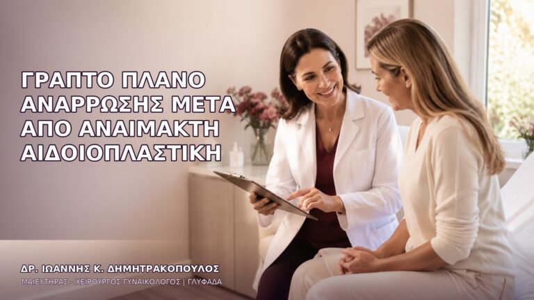 Γραπτό Πλάνο Ανάρρωσης μετά από Αναίμακτη Αιδοιοπλαστική