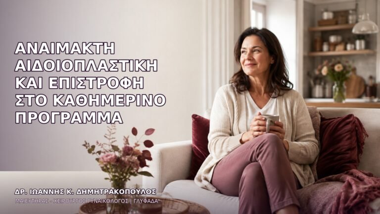 Αναίμακτη Αιδοιοπλαστική και Επιστροφή στο Καθημερινό Πρόγραμμα