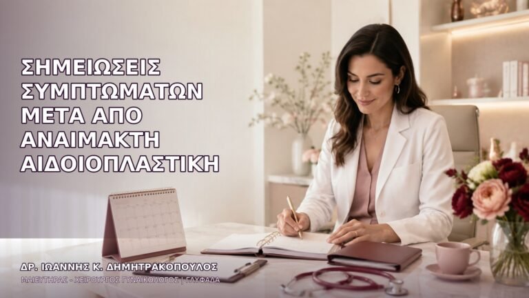 Σημειώσεις Συμπτωμάτων μετά από Αναίμακτη Αιδοιοπλαστική