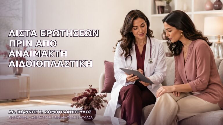 Λίστα Ερωτήσεων πριν από Αναίμακτη Αιδοιοπλαστική