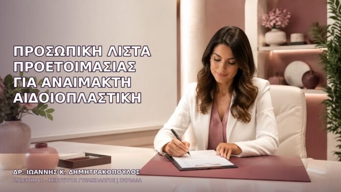 Προσωπική Λίστα Προετοιμασίας για Αναίμακτη Αιδοιοπλαστική