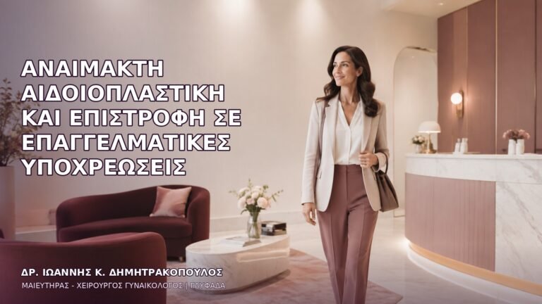 Αναίμακτη Αιδοιοπλαστική και Επιστροφή σε Επαγγελματικές Υποχρεώσεις