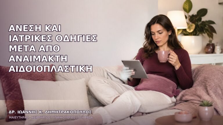 Άνεση και Ιατρικές Οδηγίες μετά από Αναίμακτη Αιδοιοπλαστική