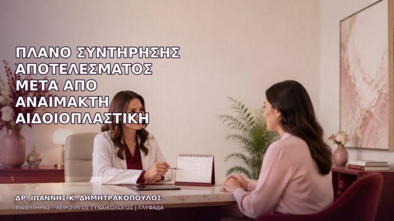 Πλάνο Συντήρησης Αποτελέσματος μετά από Αναίμακτη Αιδοιοπλαστική