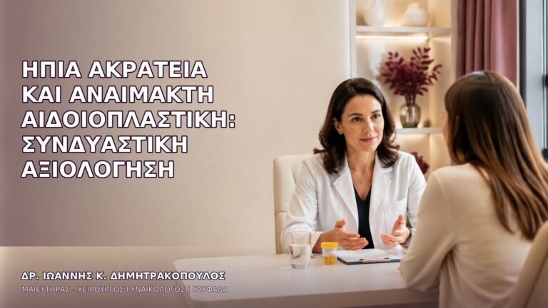 Ήπια Ακράτεια και Αναίμακτη Αιδοιοπλαστική: Συνδυαστική Αξιολόγηση