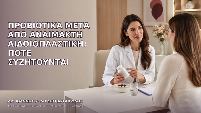 Προβιοτικά μετά από Αναίμακτη Αιδοιοπλαστική: Πότε Συζητούνται