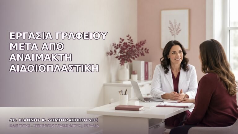 Εργασία Γραφείου μετά από Αναίμακτη Αιδοιοπλαστική