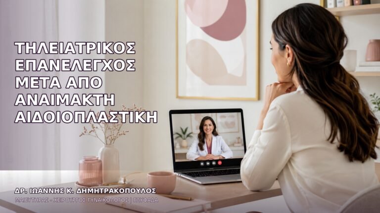 Τηλεϊατρικός Επανέλεγχος μετά από Αναίμακτη Αιδοιοπλαστική