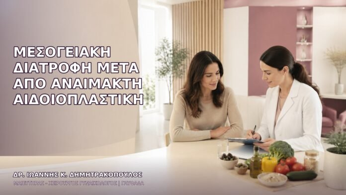Μεσογειακή Διατροφή μετά από Αναίμακτη Αιδοιοπλαστική