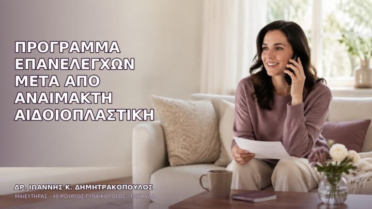Πρόγραμμα Επανελέγχων μετά από Αναίμακτη Αιδοιοπλαστική