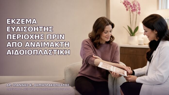 Έκζεμα Ευαίσθητης Περιοχής πριν από Αναίμακτη Αιδοιοπλαστική