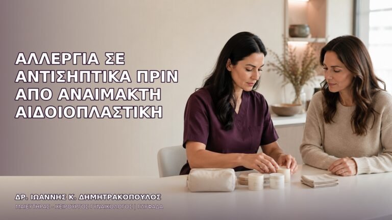 Αλλεργία σε Αντισηπτικά πριν από Αναίμακτη Αιδοιοπλαστική