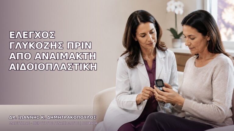 Έλεγχος Γλυκόζης πριν από Αναίμακτη Αιδοιοπλαστική