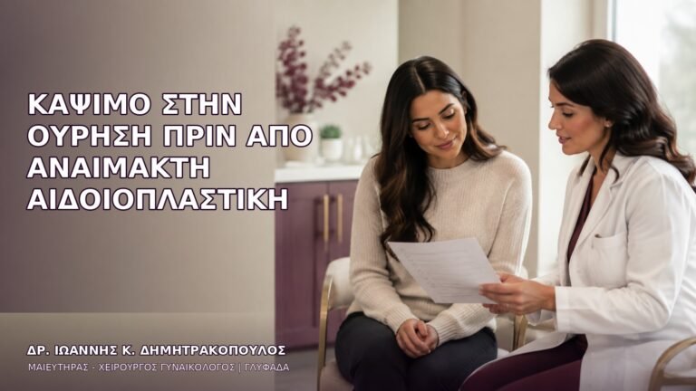 Κάψιμο στην Ούρηση πριν από Αναίμακτη Αιδοιοπλαστική