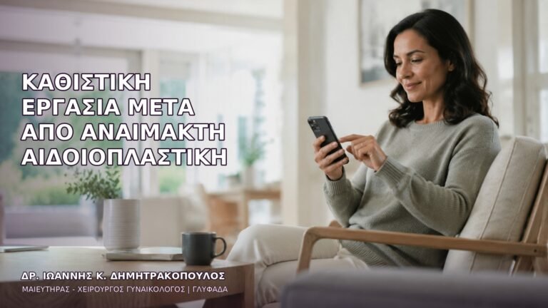 Καθιστική Εργασία μετά από Αναίμακτη Αιδοιοπλαστική