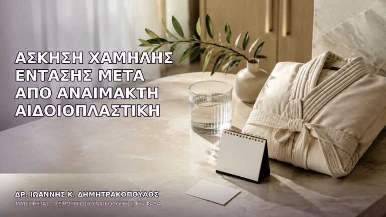 Άσκηση Χαμηλής Έντασης μετά από Αναίμακτη Αιδοιοπλαστική