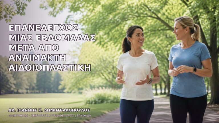 Επανέλεγχος μίας Εβδομάδας μετά από Αναίμακτη Αιδοιοπλαστική
