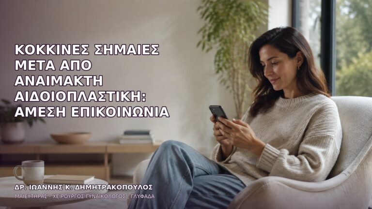 Κόκκινες Σημαίες μετά από Αναίμακτη Αιδοιοπλαστική: Άμεση Επικοινωνία
