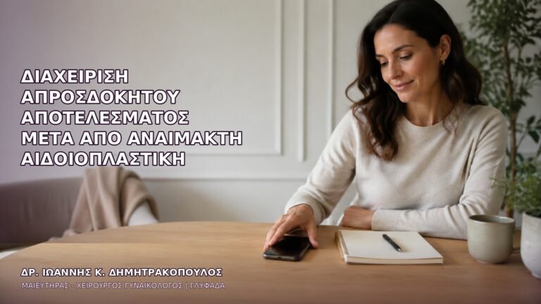 Διαχείριση Απροσδόκητου Αποτελέσματος μετά από Αναίμακτη Αιδοιοπλαστική