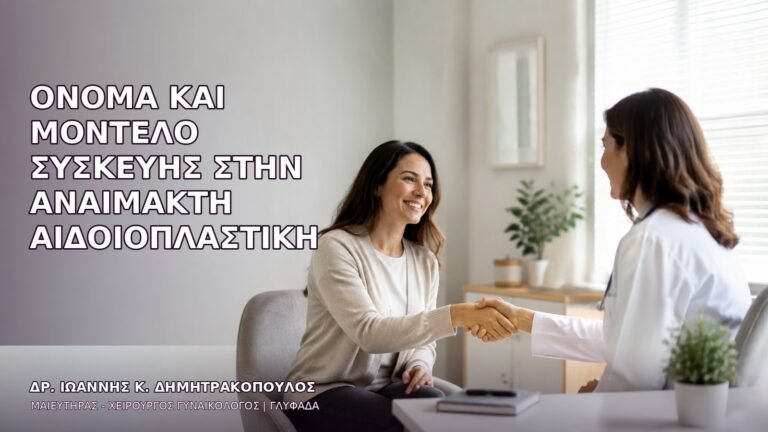 Όνομα και Μοντέλο Συσκευής στην Αναίμακτη Αιδοιοπλαστική