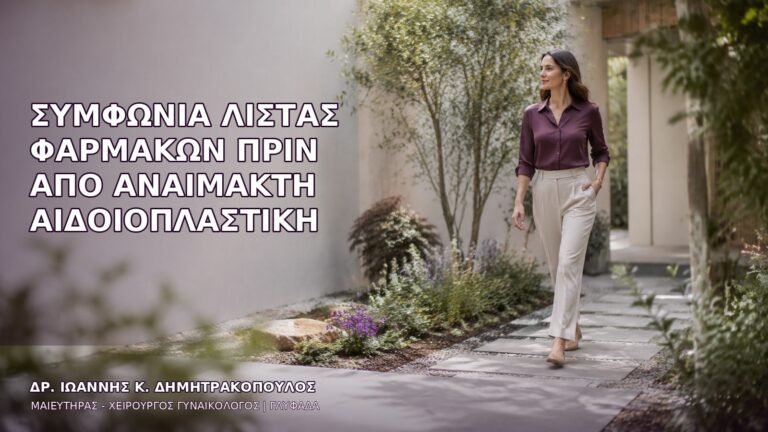 Συμφωνία Λίστας Φαρμάκων πριν από Αναίμακτη Αιδοιοπλαστική