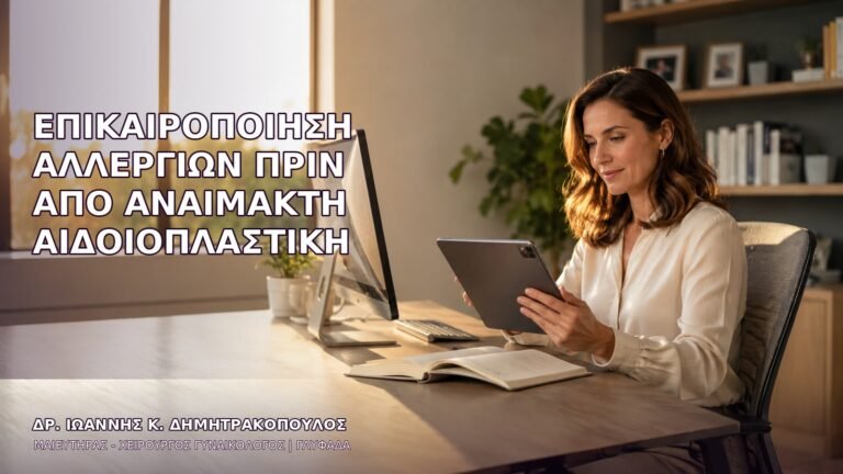 Επικαιροποίηση Αλλεργιών πριν από Αναίμακτη Αιδοιοπλαστική