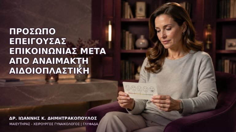 Πρόσωπο Επείγουσας Επικοινωνίας μετά από Αναίμακτη Αιδοιοπλαστική