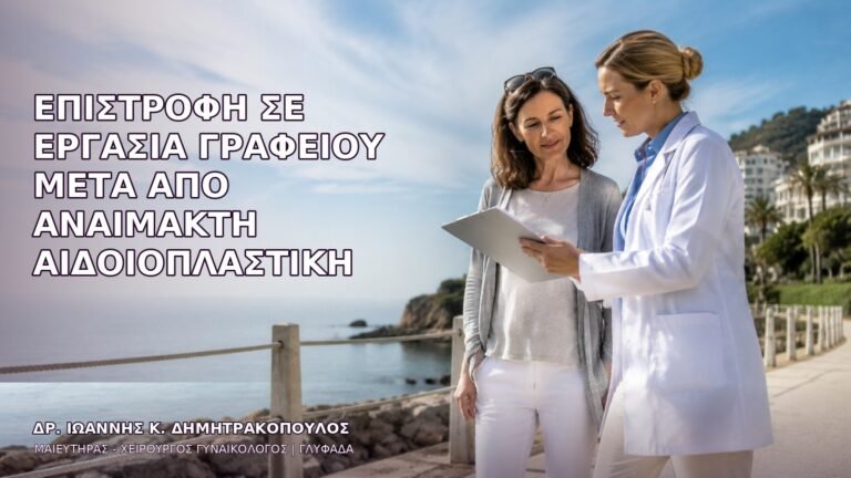 Επιστροφή σε Εργασία Γραφείου μετά από Αναίμακτη Αιδοιοπλαστική