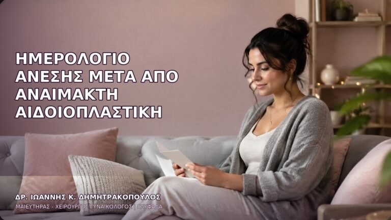 Ημερολόγιο Άνεσης μετά από Αναίμακτη Αιδοιοπλαστική