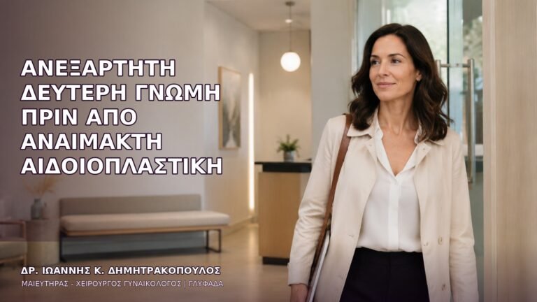 Ανεξάρτητη Δεύτερη Γνώμη πριν από Αναίμακτη Αιδοιοπλαστική