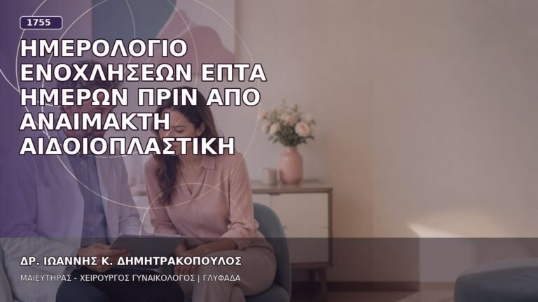 Ημερολόγιο Ενοχλήσεων Επτά Ημερών πριν από Αναίμακτη Αιδοιοπλαστική
