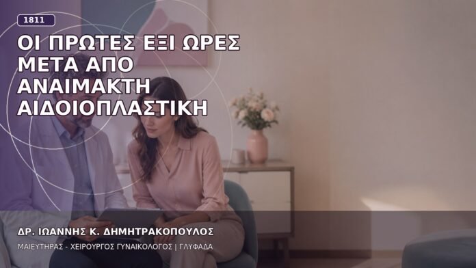 Οι Πρώτες Έξι Ώρες μετά από Αναίμακτη Αιδοιοπλαστική