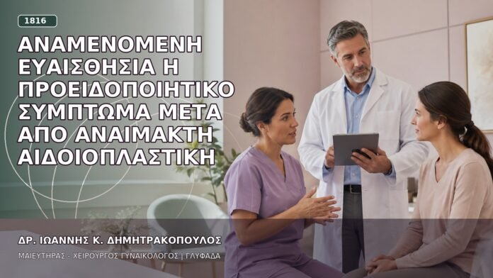 Αναμενόμενη Ευαισθησία ή Προειδοποιητικό Σύμπτωμα μετά από Αναίμακτη Αιδοιοπλαστική Αναμενόμενη Ευαισθησία ή Προειδοποιητικό Σύμπτωμα μετά από Αναίμακτη Αιδοιοπλαστική