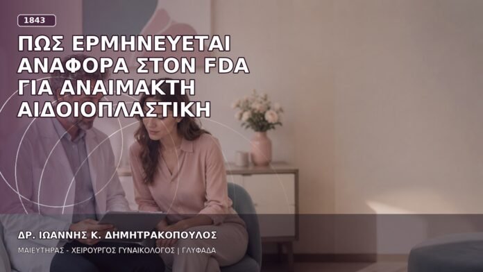 Πώς Ερμηνεύεται Αναφορά στον FDA για Αναίμακτη Αιδοιοπλαστική