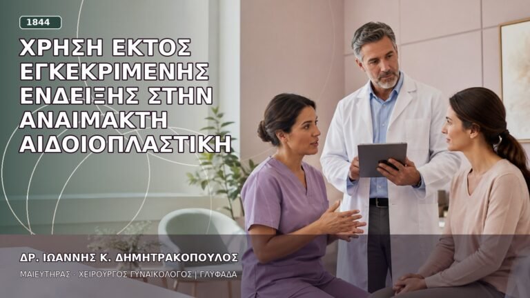 Χρήση Εκτός Εγκεκριμένης Ένδειξης στην Αναίμακτη Αιδοιοπλαστική